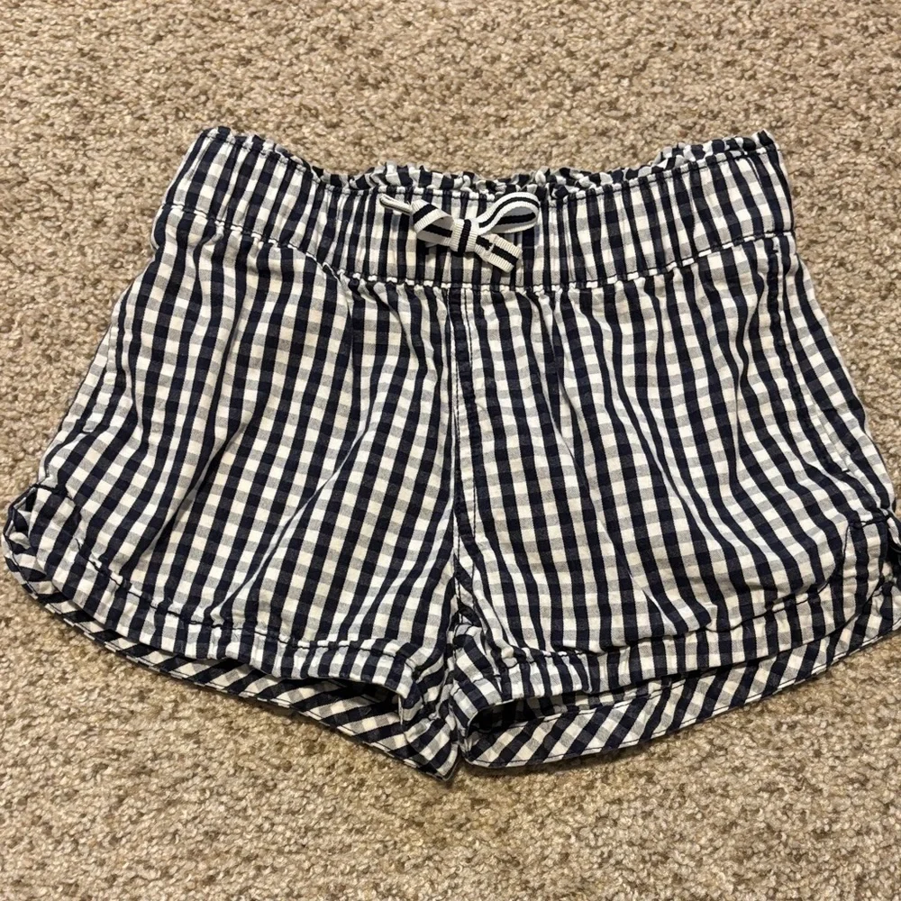 Gap Kids 100% Cotton Blue and White Gingham Shorts Size 6-7 | classic | casual